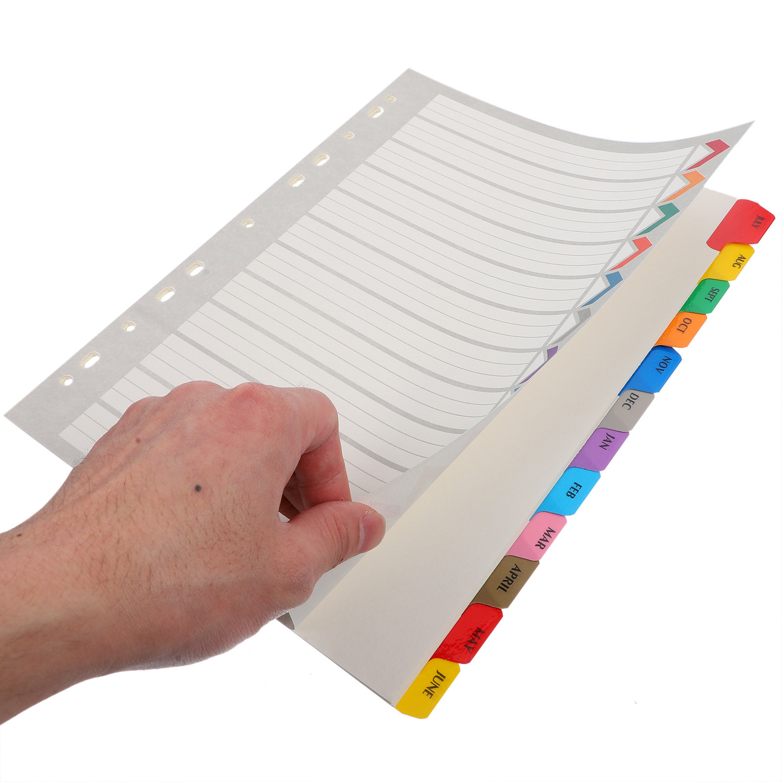 Tab Divider A4 - 12Sheets Index Binder Dividers Detachable A4